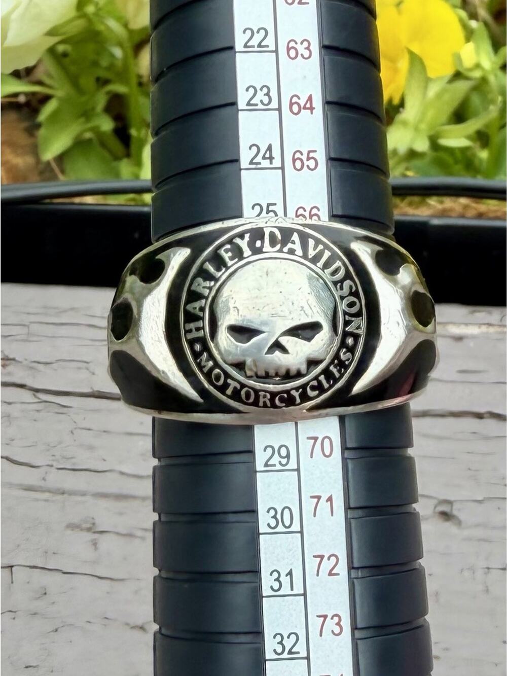 Vtg Harley Davidson Willie G Skull Flame Ring 925 Sterling Silver Mens Size 12.5